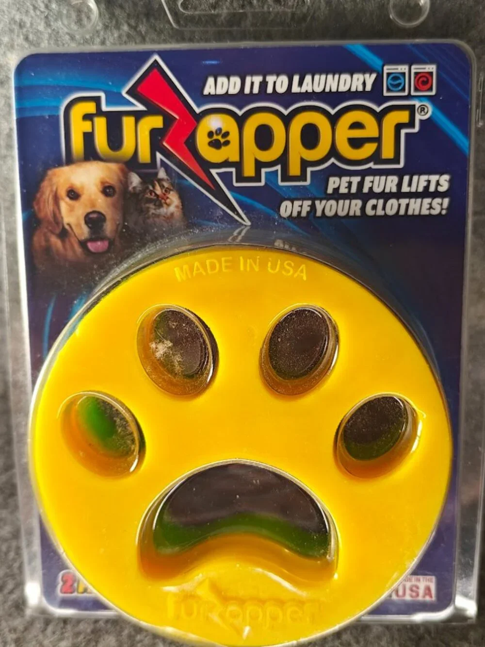 FurZapper Pet Hair Remover Laundry Fur Lifter Reusable Tool NEW